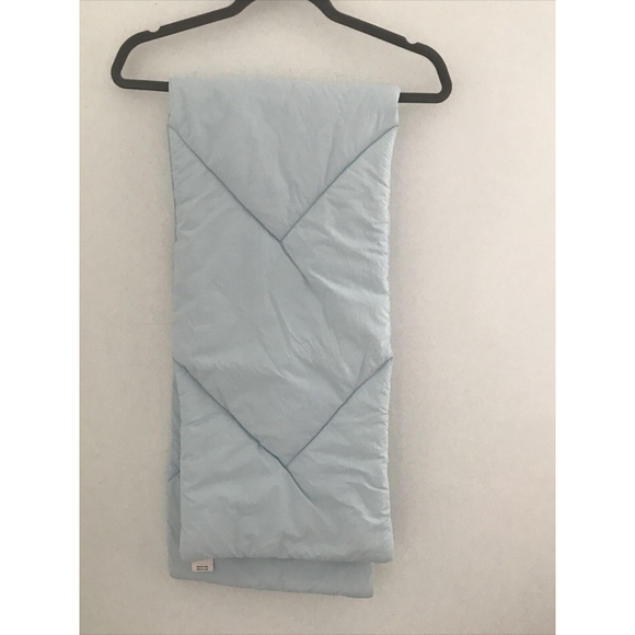 NWT ANTHROPOLOGIE Maeve Quilted Puffer Scarf, Powder Light Blue, 11.5 x 52” EUC - Picture 6 of 11